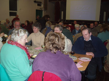 Members enjoying their supper at the February 2007 meeting.